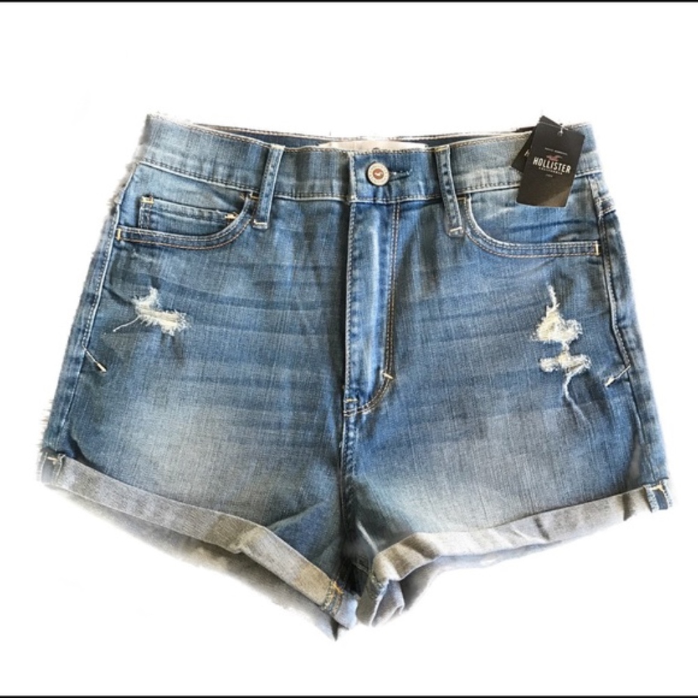 SALE NWT Hollister high-waisted jean shorts